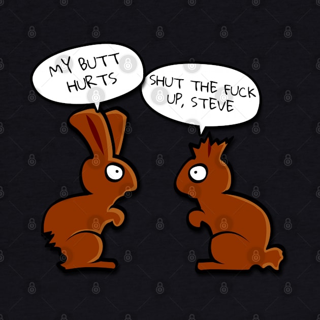 Funny Easter Chocolate Bunnies T-Shirt by NerdShizzle